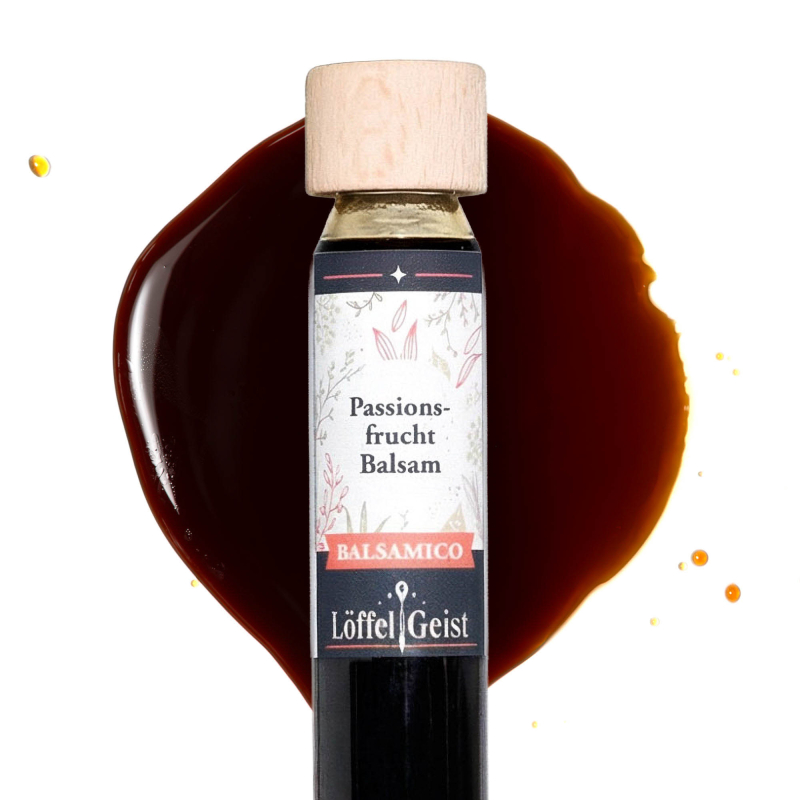 Passionsfrucht Balsamico Essig im Glasröhrchen